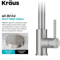 Online 2-Function Single Handle Pull Down Kitchen Faucet in Spot-Free Stainless Single Hole