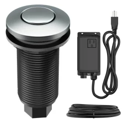 Discount Garbage Disposal Push Button Air Switch Kit in Chrome Garbage Disposals & Parts
