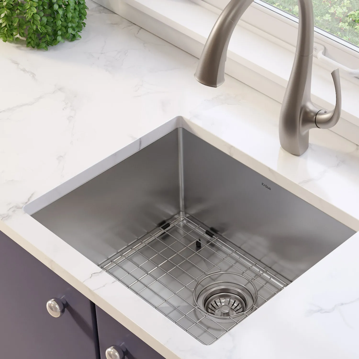 21" 16 Gauge Undermount Single Bowl Stainless Steel Kitchen Sink Bar / Prep Sinks