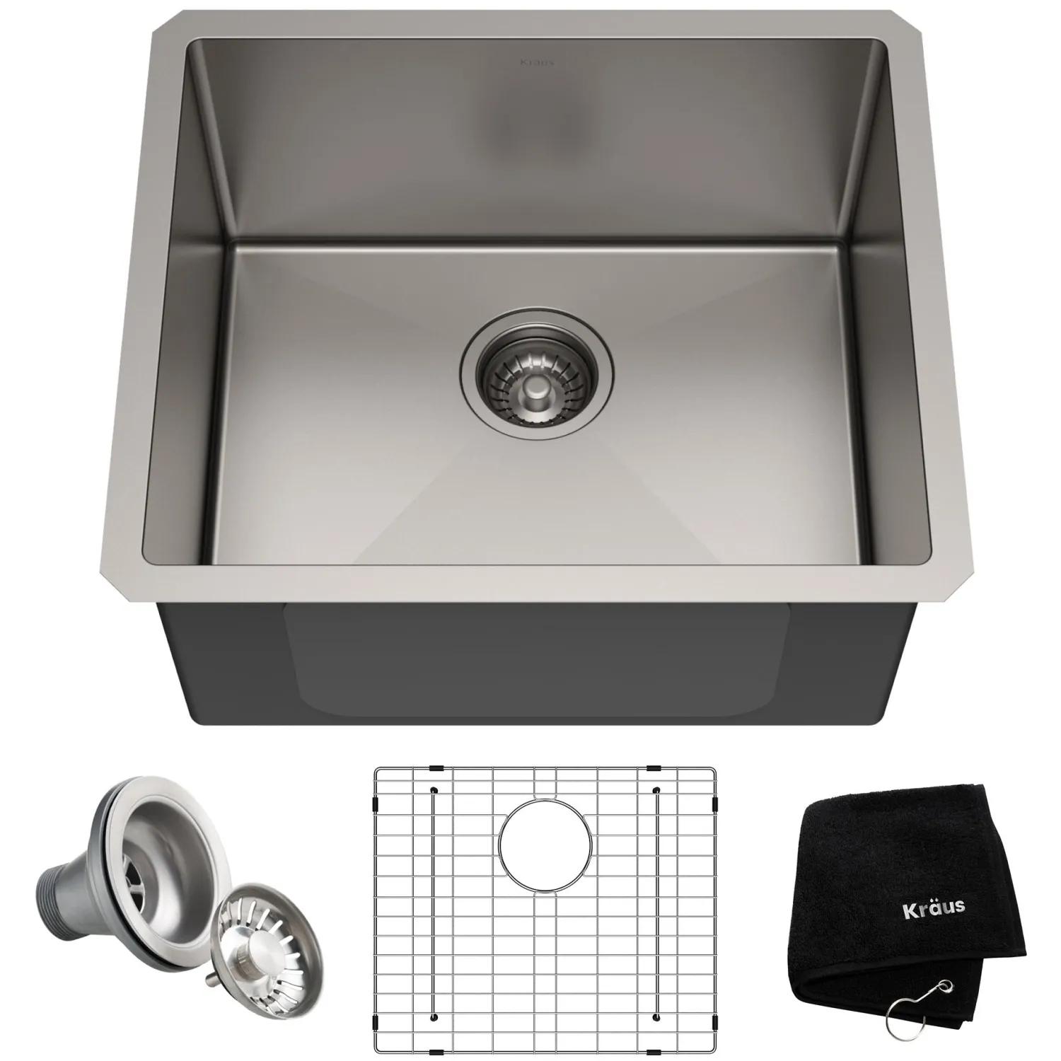 21" 16 Gauge Undermount Single Bowl Stainless Steel Kitchen Sink Bar / Prep Sinks