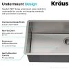 Hot 25" 16 Gauge Undermount Single Bowl Stainless Steel Kitchen Sink with Off Center Drain Stainless Steel Sinks|Single Bowl Sinks