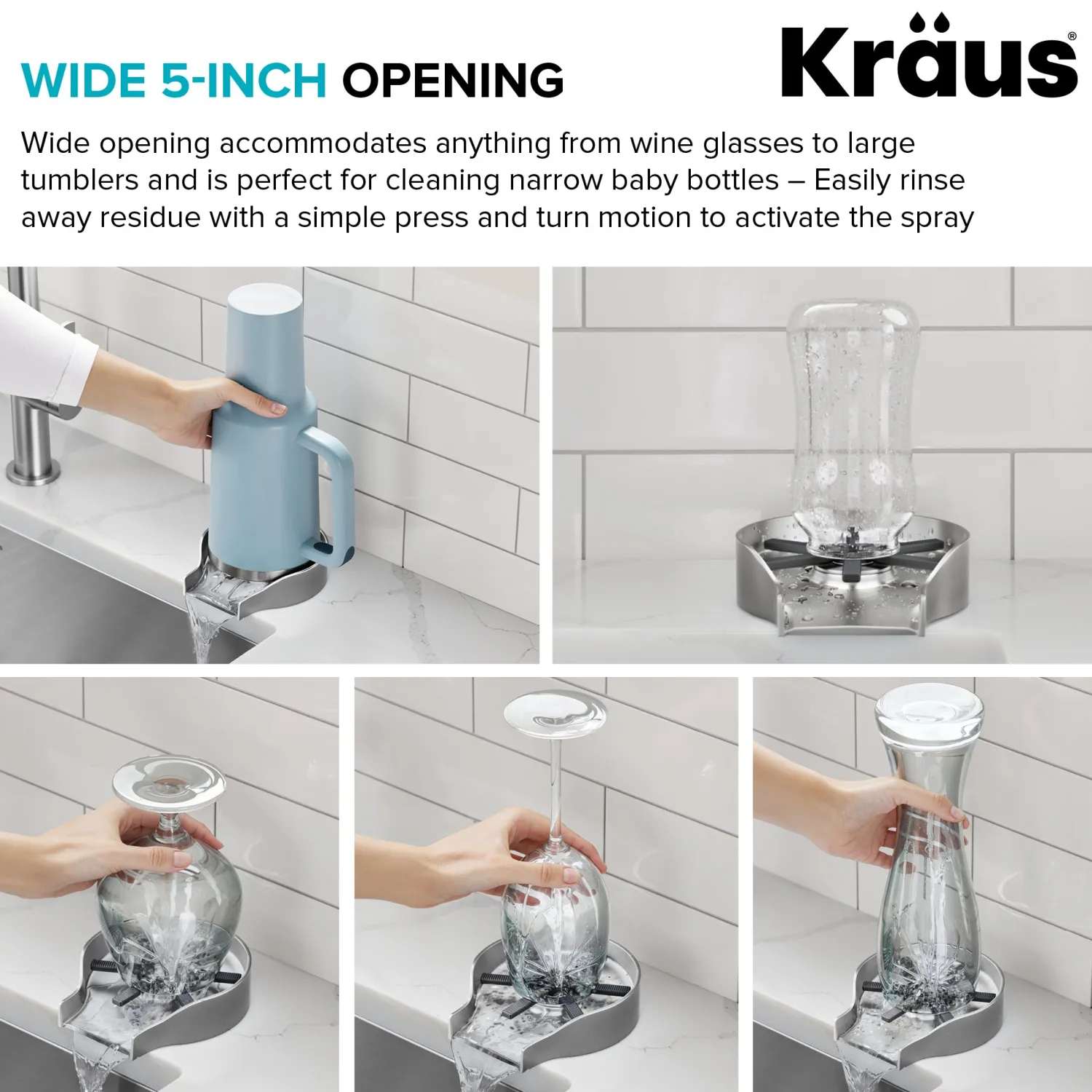 Outlet Glass Rinser in Matte Black Glass Rinsers