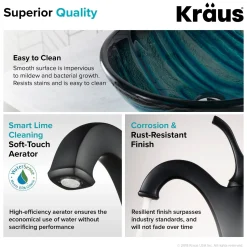 Hot 17-Inch Blue Glass Nature Series Bathroom Vessel Sink and Arlo Faucet Combo Set with Pop-Up Drain Sink And Faucet Combos|Above Counter / Vessel Sinks