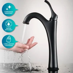 Hot 17-Inch Blue Glass Nature Series Bathroom Vessel Sink and Arlo Faucet Combo Set with Pop-Up Drain Sink And Faucet Combos|Above Counter / Vessel Sinks