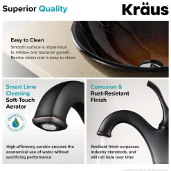 Discount 16 1/2-Inch Copper Brown Bathroom Vessel Sink and Arlo Faucet Combo Set with Pop-Up Drain Sink And Faucet Combos|Above Counter / Vessel Sinks