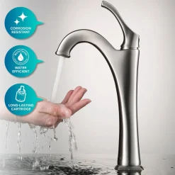 Discount 16 1/2-Inch Copper Brown Bathroom Vessel Sink and Arlo Faucet Combo Set with Pop-Up Drain Sink And Faucet Combos|Above Counter / Vessel Sinks