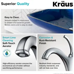New 22-Inch Rectangular Blue Glass Bathroom Vessel Sink and Arlo Faucet Combo Set with Pop-Up Drain Sink And Faucet Combos|Above Counter / Vessel Sinks