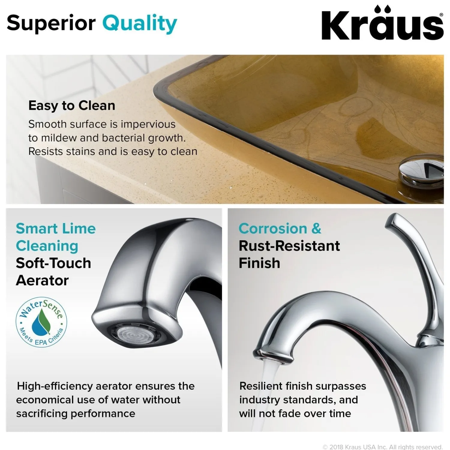 22-Inch Rectangular Gold Glass Bathroom Vessel Sink and Arlo Faucet Combo Set with Pop-Up Drain Sink And Faucet Combos|Above Counter / Vessel Sinks
