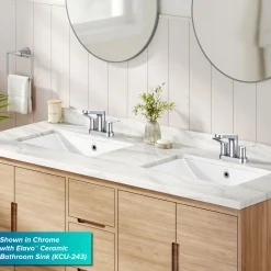 Clearance Indy 2-Handle 4-inch Center-set Bathroom Faucet in Spot-Free Brushed Nickel 4" Center Set