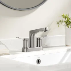 Clearance Indy 2-Handle 4-inch Center-set Bathroom Faucet in Spot-Free Brushed Nickel 4