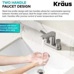 Clearance Indy 2-Handle 4-inch Center-set Bathroom Faucet in Spot-Free Brushed Nickel 4