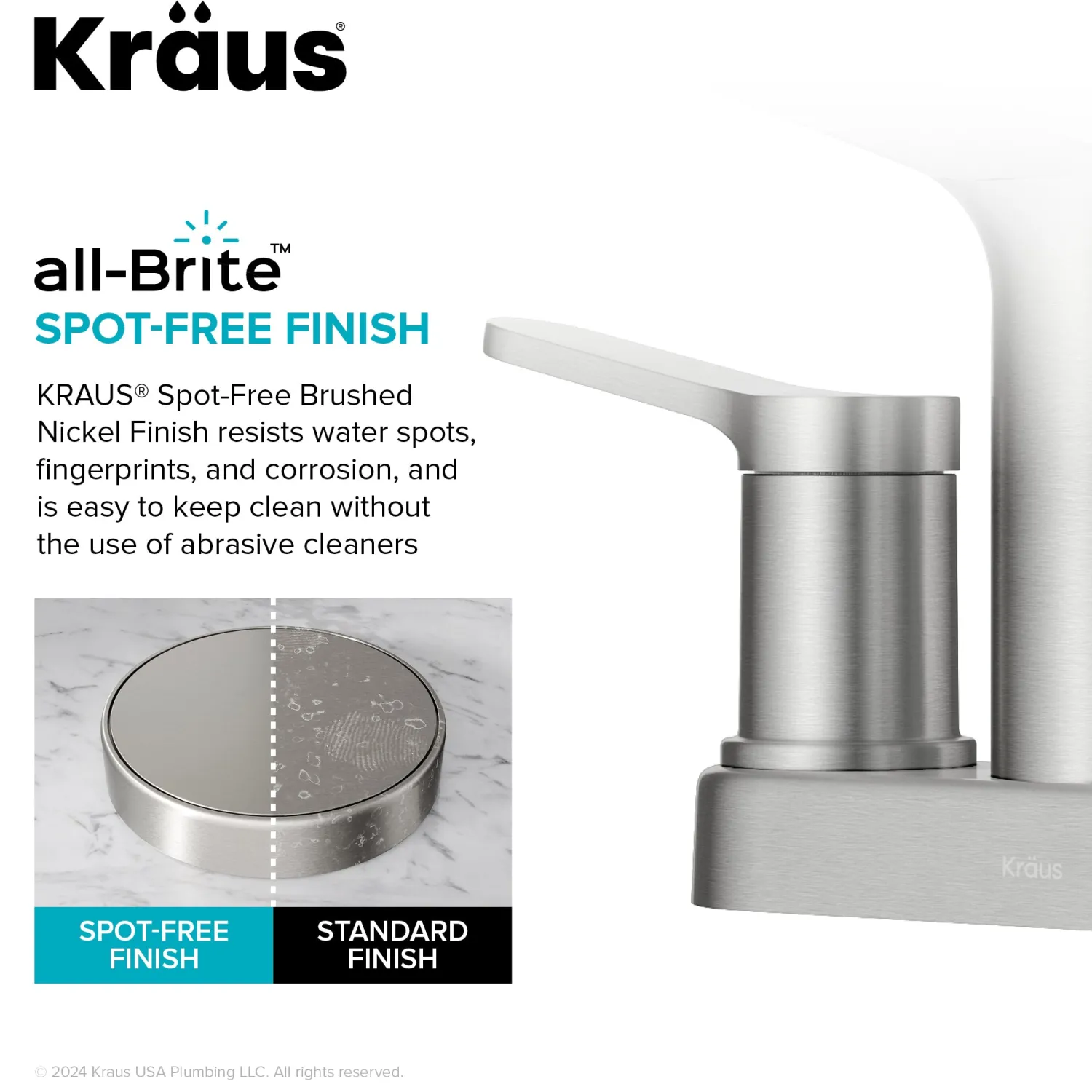 Clearance Indy 2-Handle 4-inch Center-set Bathroom Faucet in Spot-Free Brushed Nickel 4" Center Set