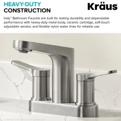 Clearance Indy 2-Handle 4-inch Center-set Bathroom Faucet in Spot-Free Brushed Nickel 4