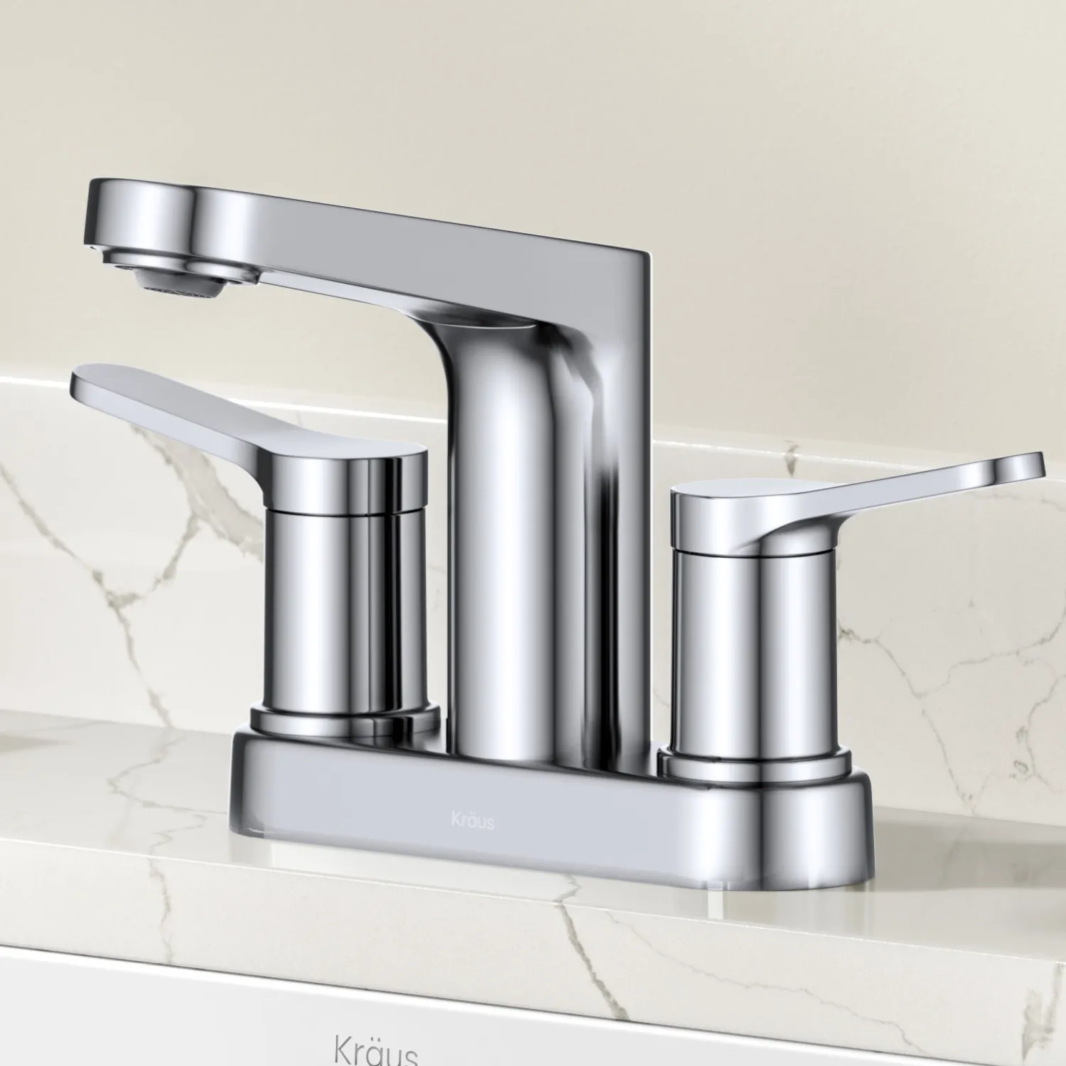 Discount Indy 2-Handle 4-inch Centerset Bathroom Faucet in Chrome 4" Center Set