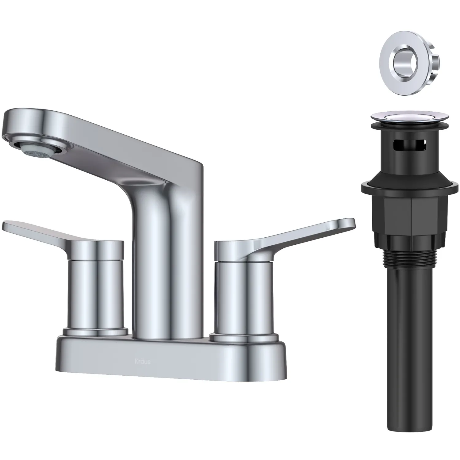 Discount Indy 2-Handle 4-inch Centerset Bathroom Faucet in Chrome 4" Center Set