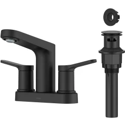 Indy 2-Handle 4-inch Centerset Bathroom Faucet in Matte Black 4" Center Set