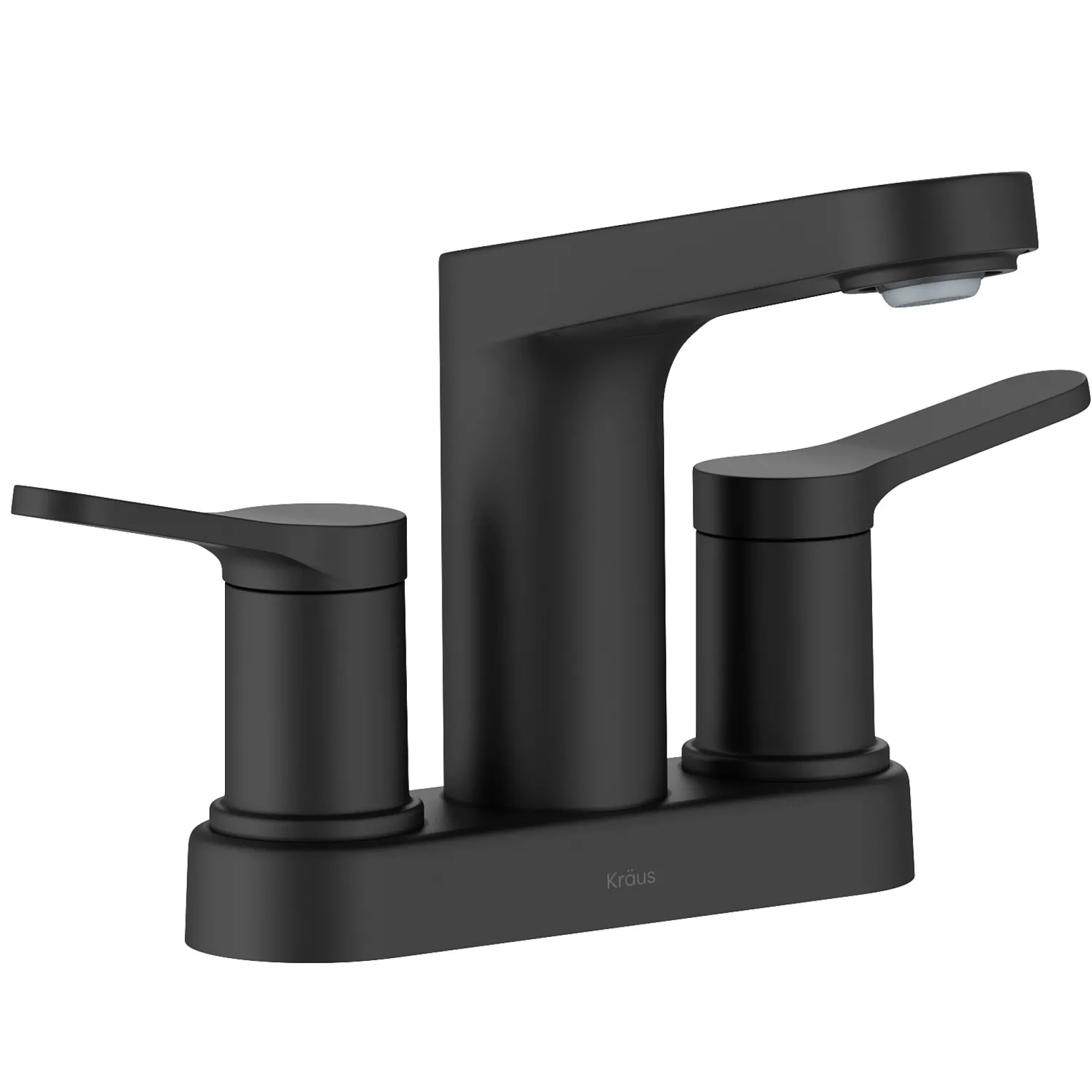 Indy 2-Handle 4-inch Centerset Bathroom Faucet in Matte Black 4" Center Set