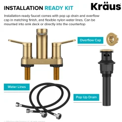 Clearance Indy 2-Handle 4-inch Centerset Bathroom Faucet in Spot-Free Brushed Brass 4