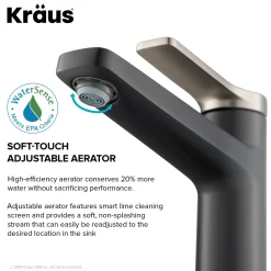 Outlet Indy Single Handle Bathroom Faucet with Matching Pop-Up Drain in Spot Free Stainless Steel/Matte Black/Satin Nickel Single Hole