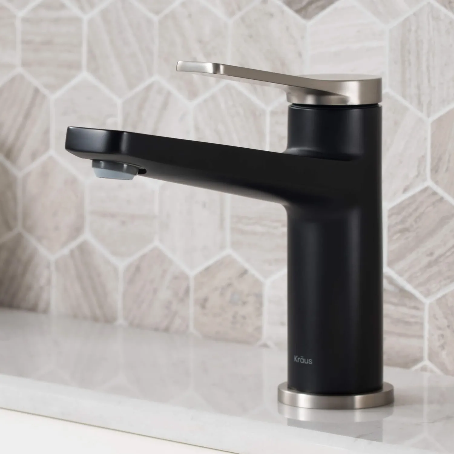 Outlet Indy Single Handle Bathroom Faucet with Matching Pop-Up Drain in Spot Free Stainless Steel/Matte Black/Satin Nickel Single Hole