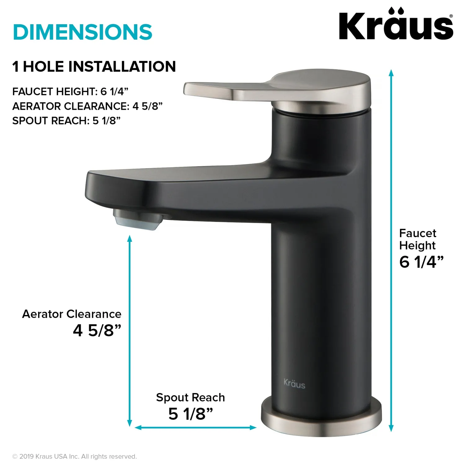Online Indy Single Handle Bathroom Faucet with Matching Pop-Up Drain in Spot Free Stainless Steel/Matte Black/Matte Black Single Hole