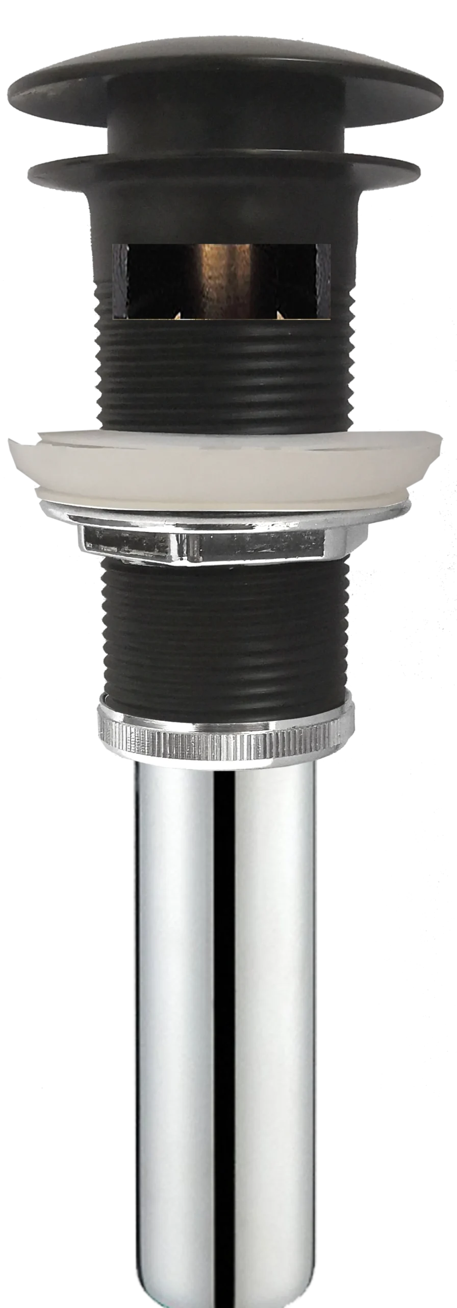 Online Indy Single Handle Bathroom Faucet with Matching Pop-Up Drain in Spot Free Stainless Steel/Matte Black/Matte Black Single Hole