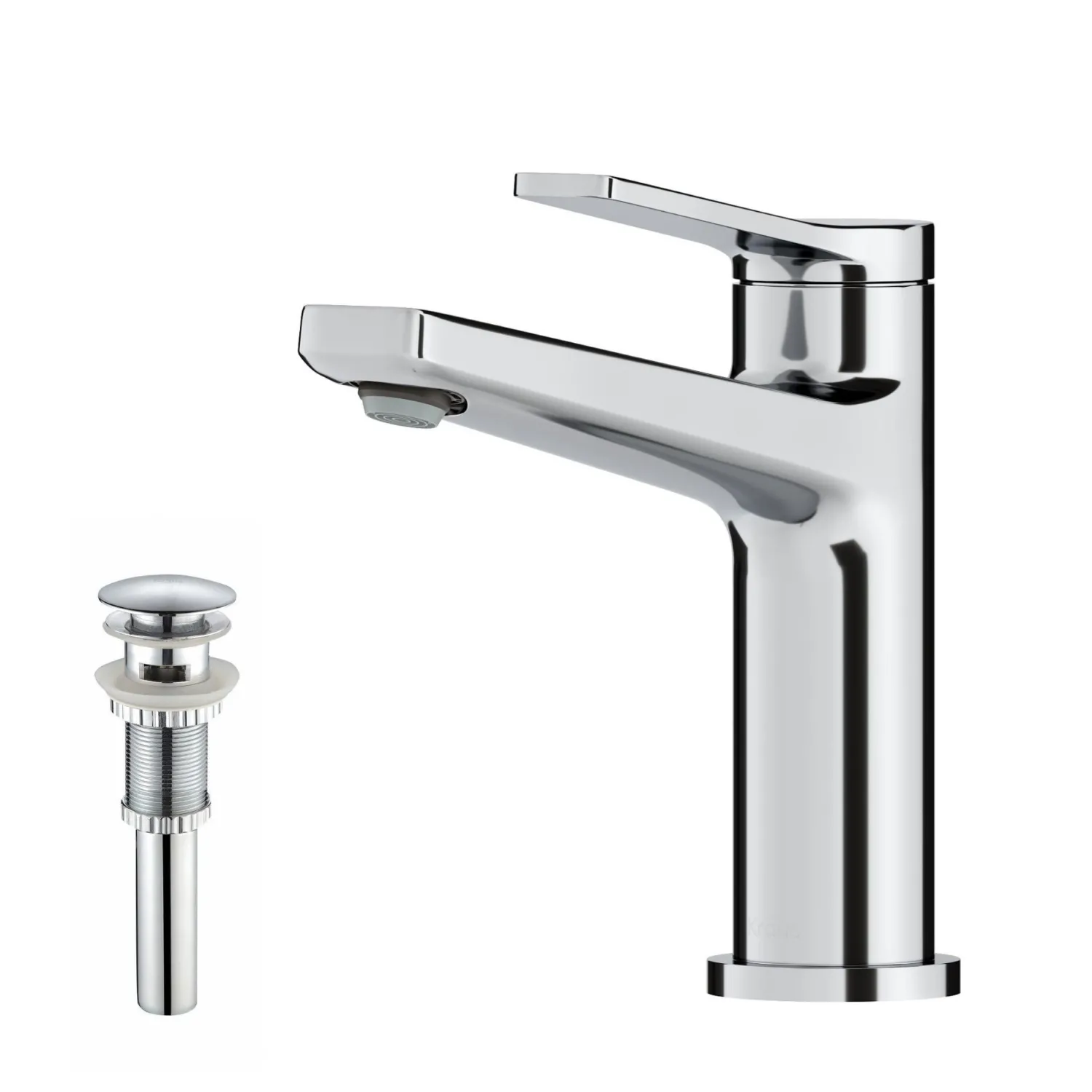 Best Indy Single Handle Bathroom Faucet with Matching Pop-Up Drain in Chrome Single Hole