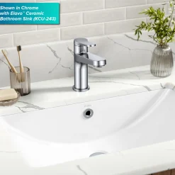 Discount Indy Single Handle Bathroom Faucet in Spot-Free Brushed Nickel Single Hole