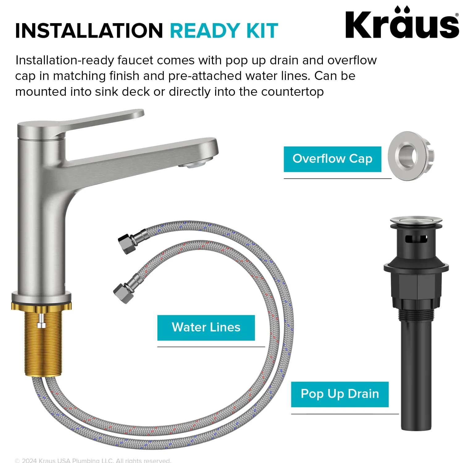 Discount Indy Single Handle Bathroom Faucet in Spot-Free Brushed Nickel Single Hole