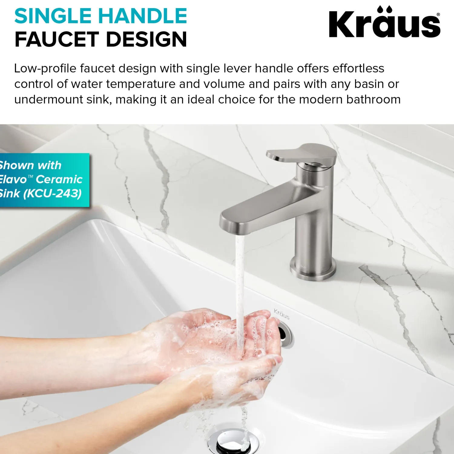 Discount Indy Single Handle Bathroom Faucet in Spot-Free Brushed Nickel Single Hole