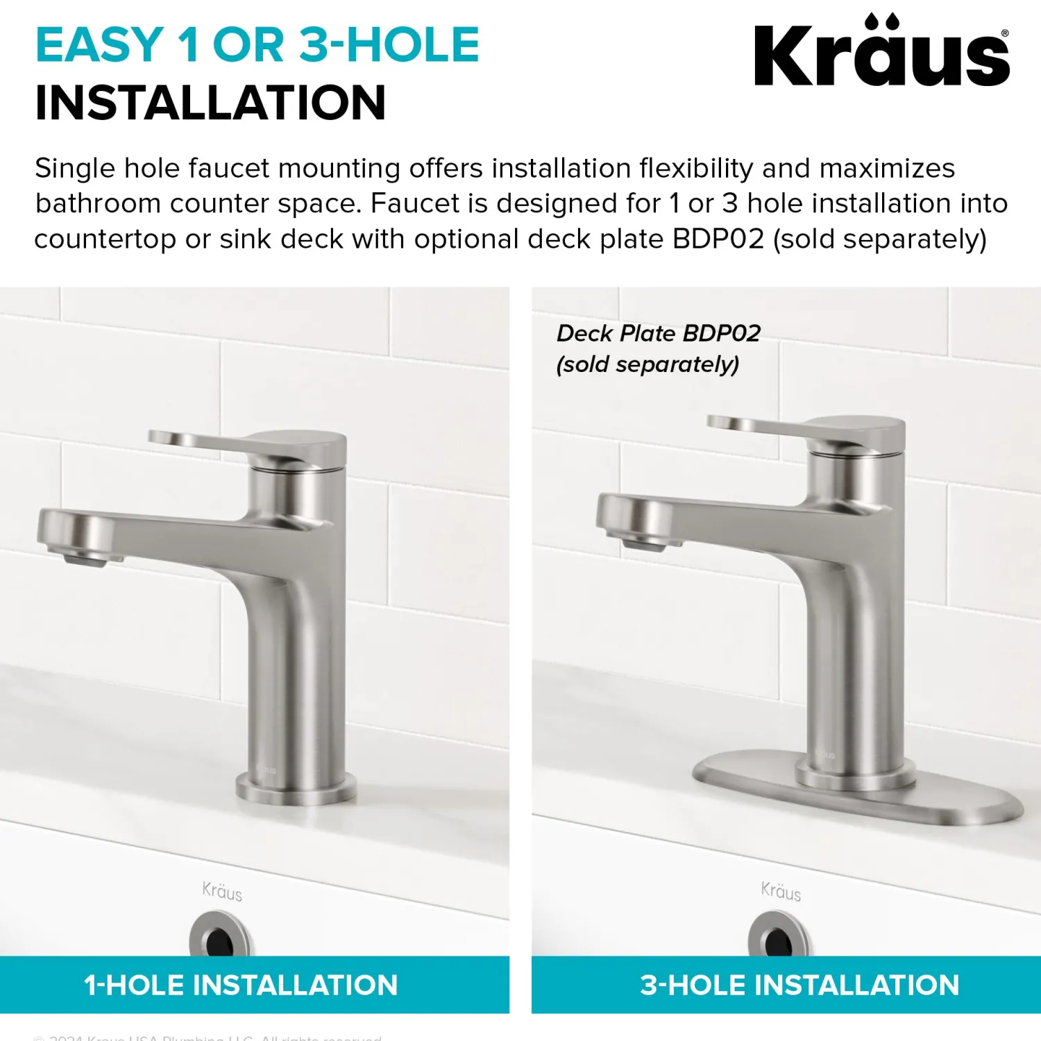 Indy Single Handle Bathroom Faucet in Spot-Free Brushed Brass Single Hole