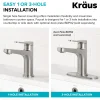 Indy Single Handle Bathroom Faucet in Matte Black Single Hole