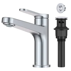Indy Single Handle Bathroom Faucet in Polished Chrome Single Hole