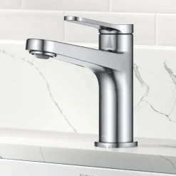 Indy Single Handle Bathroom Faucet in Polished Chrome Single Hole