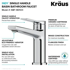 Best Indy Single Handle 2-Pack Bathroom Faucet in Chrome Single Hole