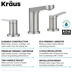 Sale Indy Widespread Bathroom Faucet in Spot-Free Brushed Nickel 8