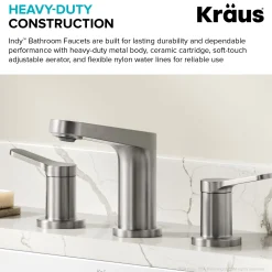 Sale Indy Widespread Bathroom Faucet in Spot-Free Brushed Nickel 8