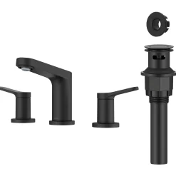Sale Indy Widespread Bathroom Faucet in Matte Black 8