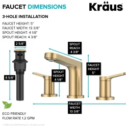Online Indy Widespread Bathroom Faucet in Spot-Free Brushed Brass 8