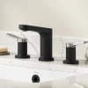 Discount Indy Widespread Bathroom Faucet in Matte Black with Brushed Nickel 8" Widespread