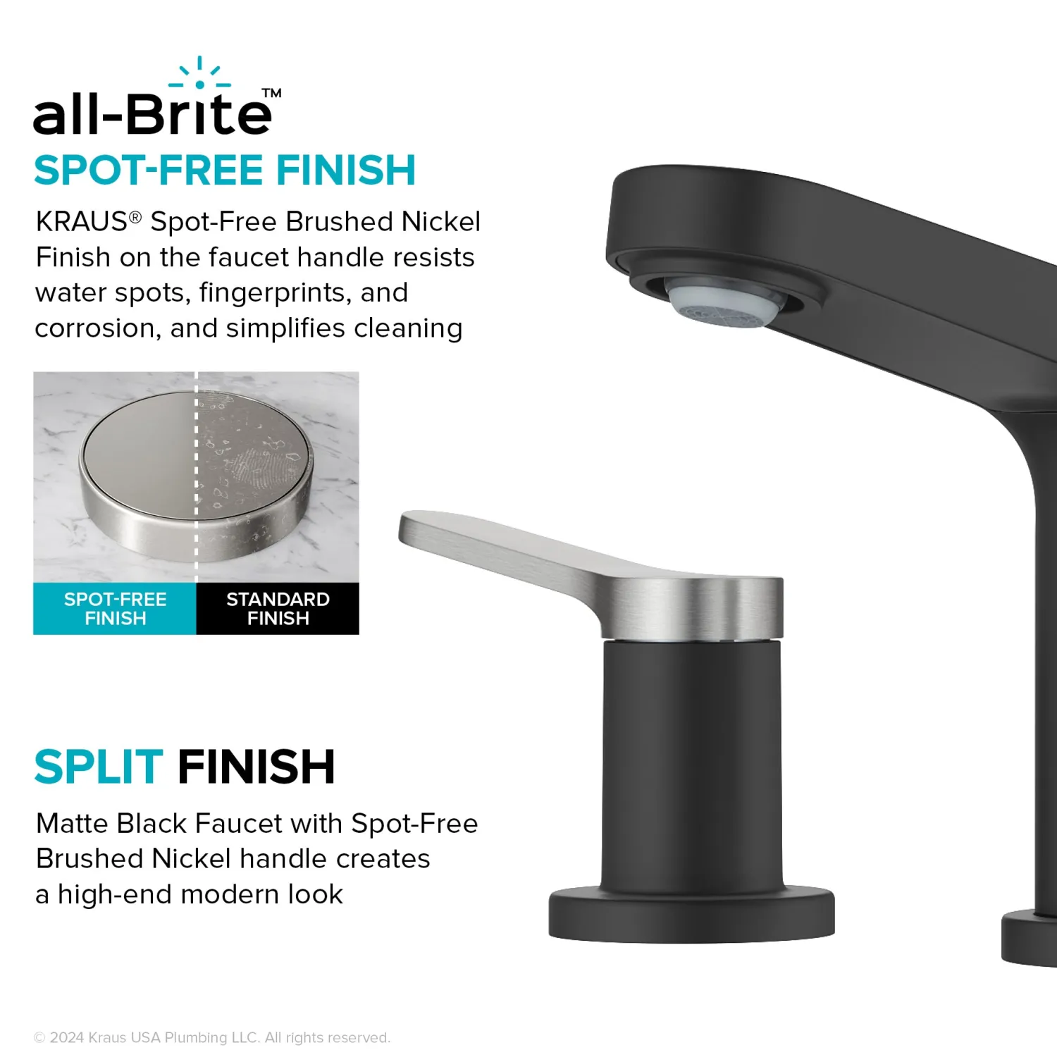Discount Indy Widespread Bathroom Faucet in Matte Black with Brushed Nickel 8" Widespread