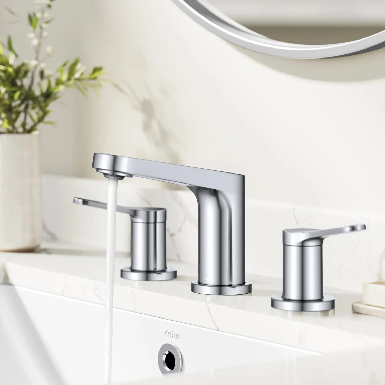 New Indy Widespread Bathroom Faucet in Chrome 8" Widespread