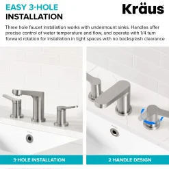 New Indy Widespread Bathroom Faucet in Chrome 8