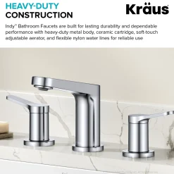 New Indy Widespread Bathroom Faucet in Chrome 8