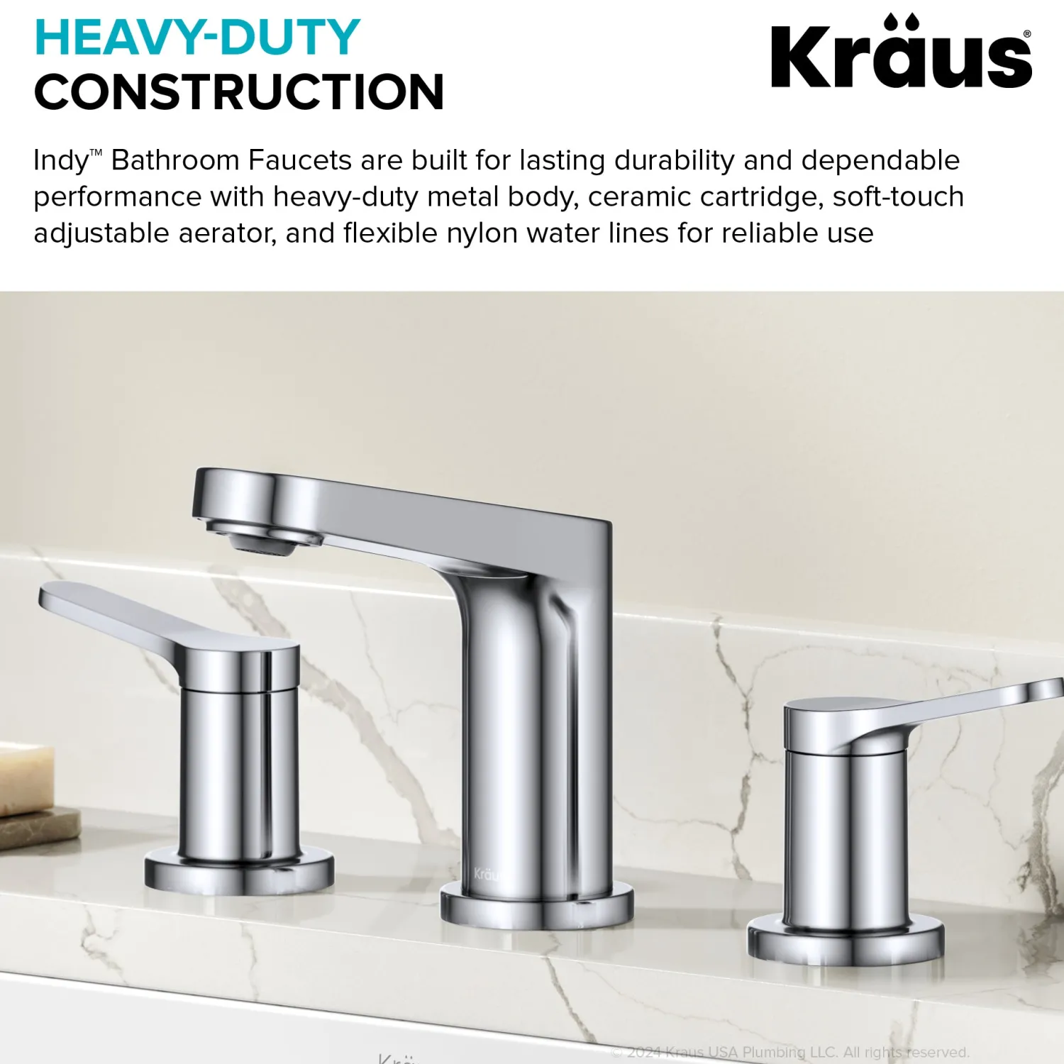 New Indy Widespread Bathroom Faucet in Chrome 8" Widespread