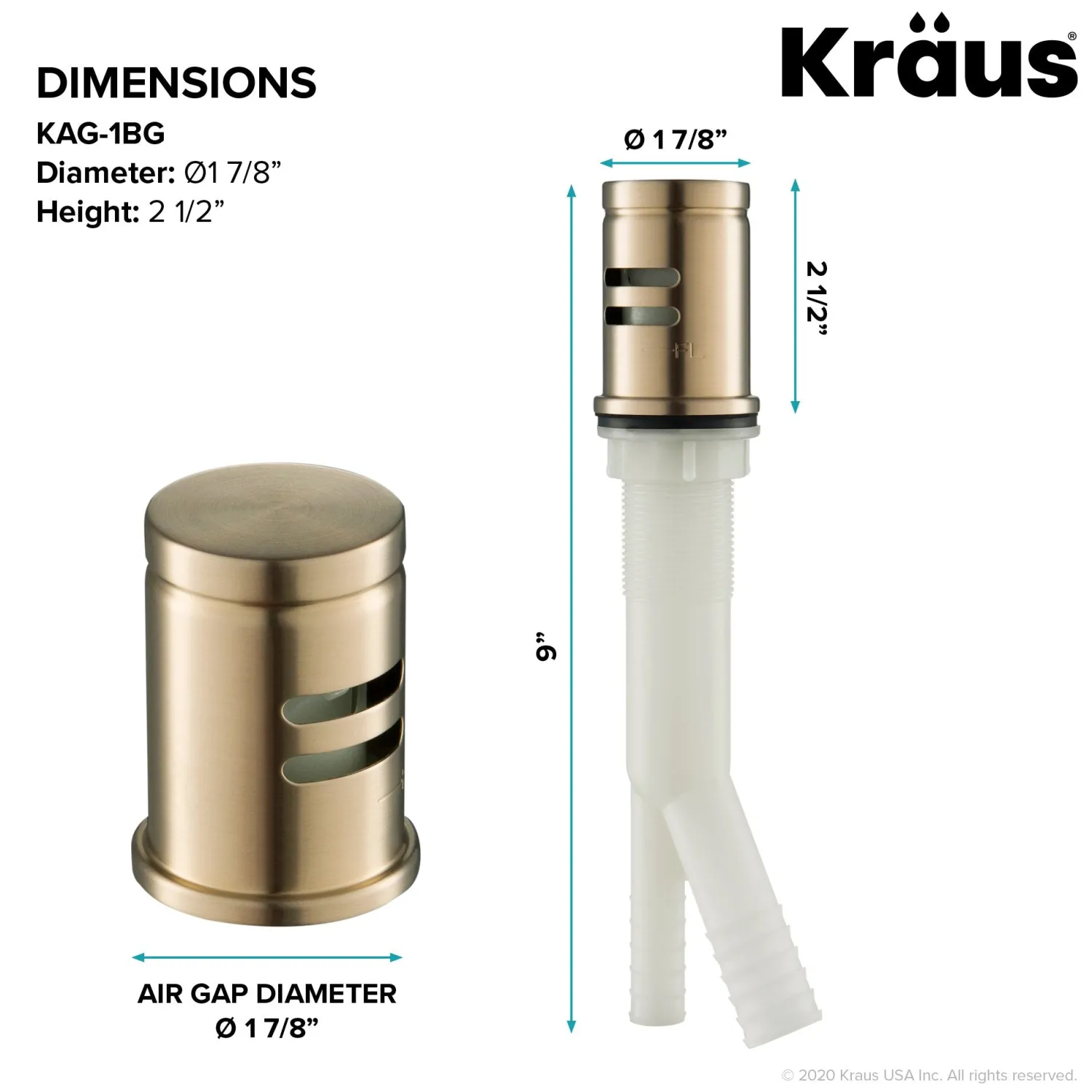 Best KAG-1 Air Gap Sink Drains, Disposer Flanges & Air Gaps