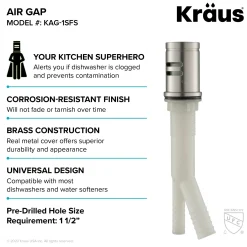 Best KAG-1 Air Gap Sink Drains, Disposer Flanges & Air Gaps