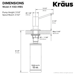 Discount Kitchen Soap Dispenser in Brushed Brass KSD-41 Soap Dispensers