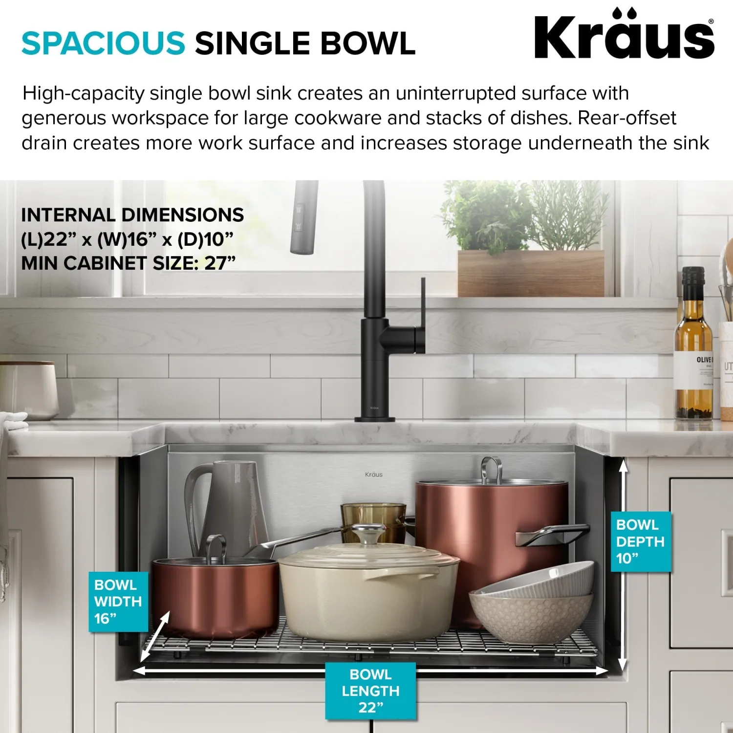 Discount Kore 24" Apron Front Workstation 16 Gauge Stainless Steel Single Bowl Kitchen Sink with Accessories Stainless Steel Sinks|Single Bowl Sinks