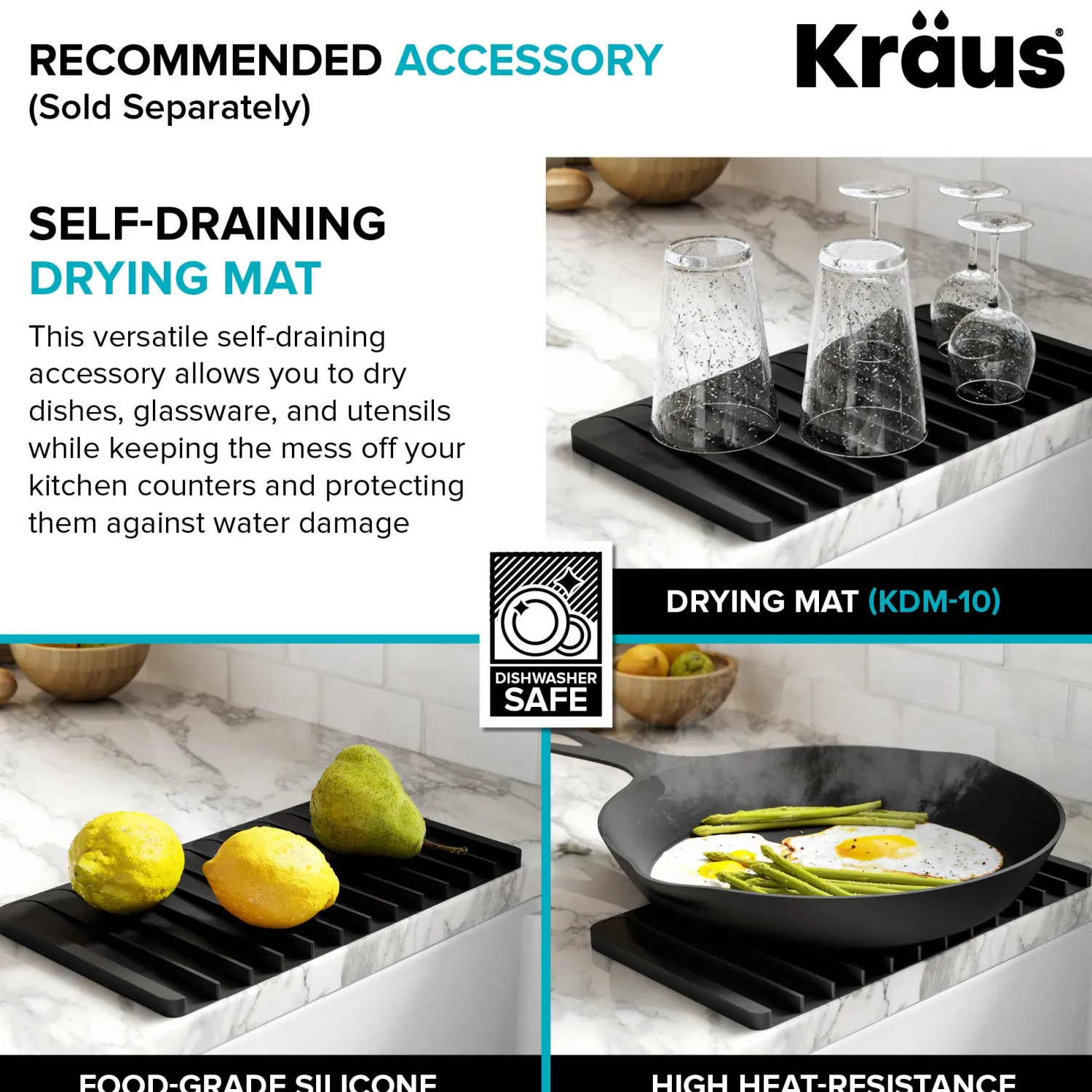 Kore 30" Double Bowl Undermount Workstation 16 Gauge Stainless Steel Kitchen Sink with Accessories Stainless Steel Sinks|Undermount Sinks